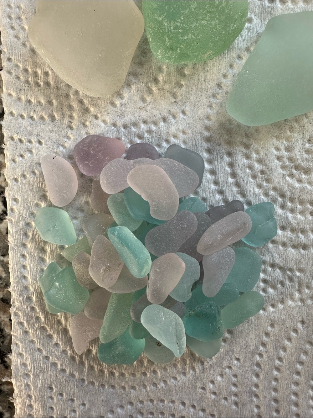 Assorted Seaglass Genuine Pieces Blue Green Purple X-Small Large Jewelry Decor - Picture 6 of 7